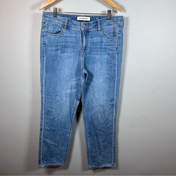 Liverpool Jeans Crop Boyfriend Lightwash Denim Women’s Size 10/30 - Picture 1 of 11